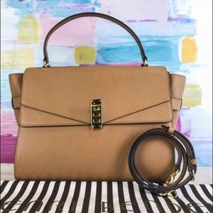 LIKE NEW Henri Bendel Uptown Brown Leather Satchel